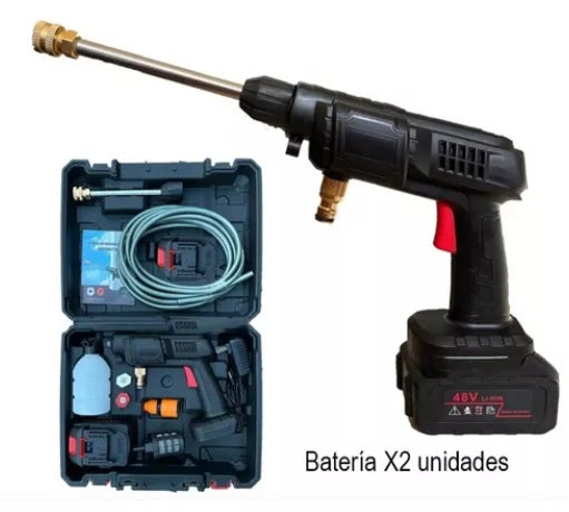 Hidrolavadora Portátil Doble Batería – Limpieza Impecable sin Cables